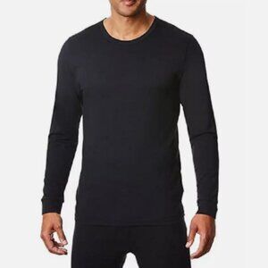 NEW 32 Degrees Heat Mens XL Long Sleeve Crew Neck Black Shirt 2-Pack